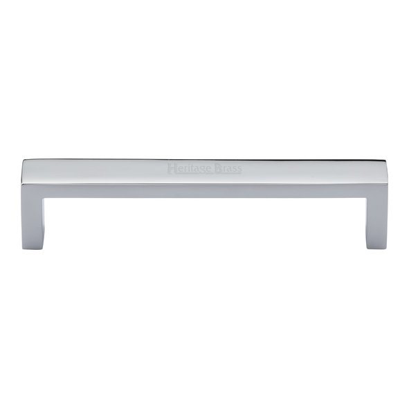C4520 128-PC • 128 x 136 x 28mm • Polished Chrome • Heritage Brass Wide Metro Cabinet Pull Handle
